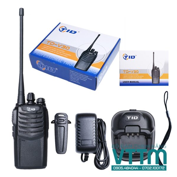 Máy Bộ Đàm TID V30 Chính Hãng, Công Suất Lớn, Bền Bỉ, Giá Tốt