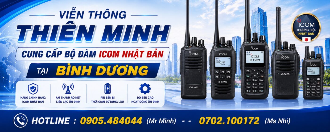 viễn thông thiên minh cung cấp bộ đàm ICOM Nhật Bản tại Bình dương