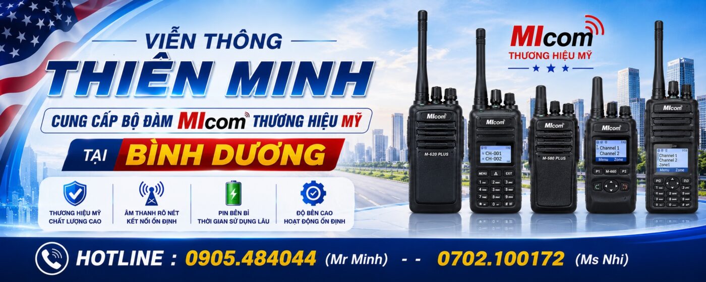 viễn thông thiên minh cung cấp bộ đàm micom tại Bình dương