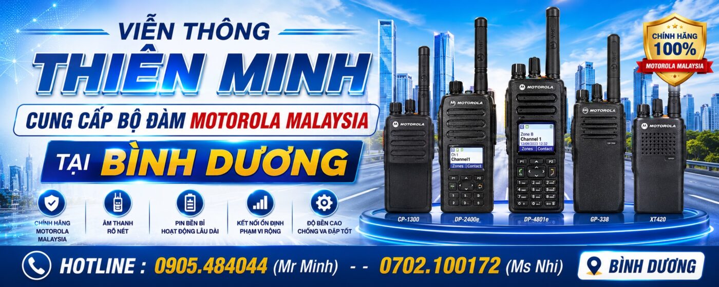viễn thông thiên minh cung cấp bộ đàm motorola tại Bình dương